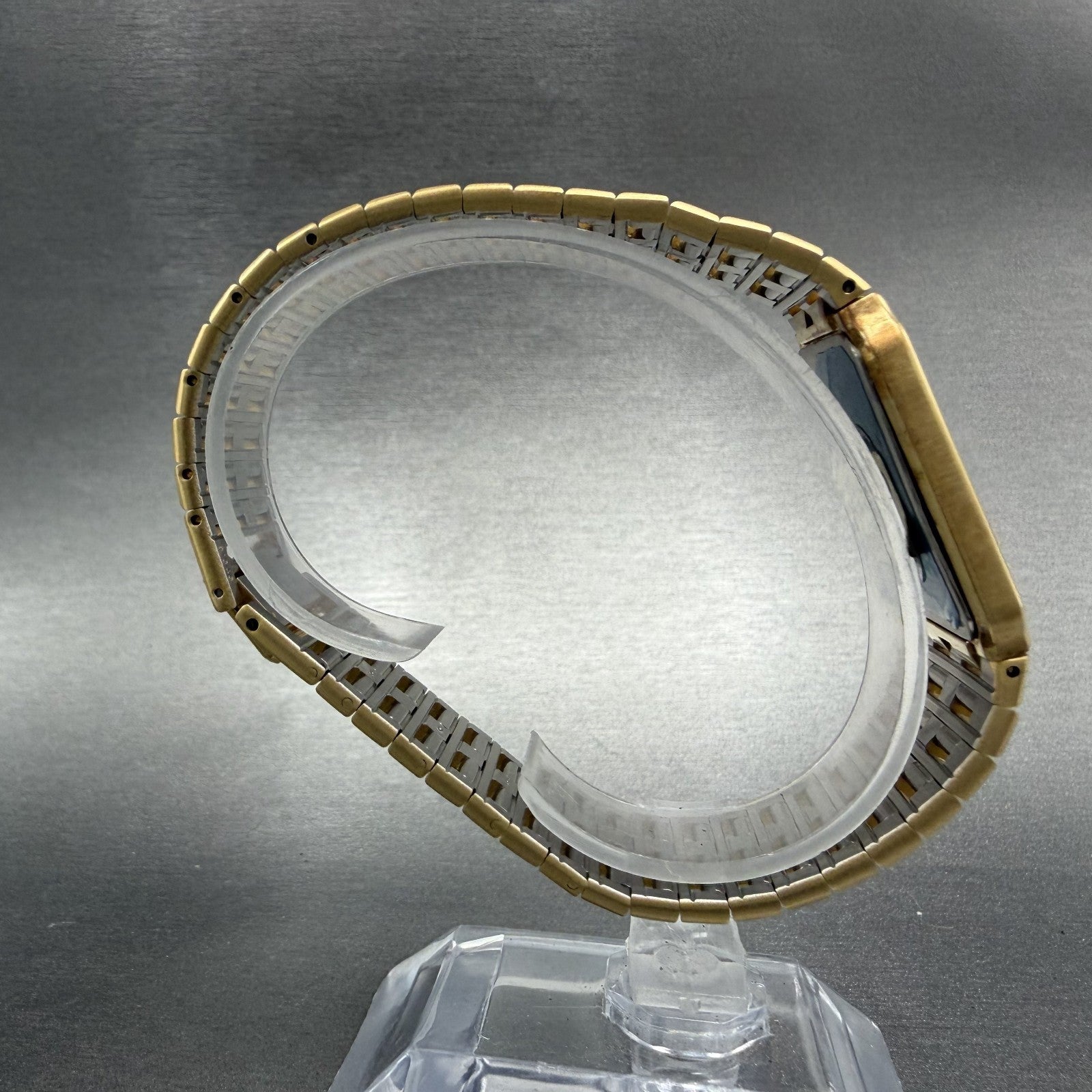 Seiko Lassale Tank Watch Men 25mm Champagne Dial Gold Tone 2F50-5669 New Battery8