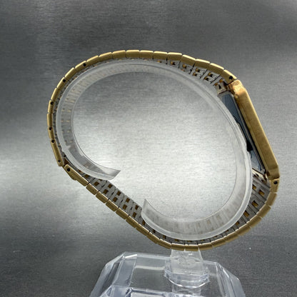 Seiko Lassale Tank Watch Men 25mm Champagne Dial Gold Tone 2F50-5669 New Battery8