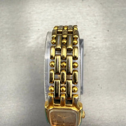 Citizen CQ Watch Women 15mm Champagne Dial Gold Rectangle 2250-S04701 New Batt4