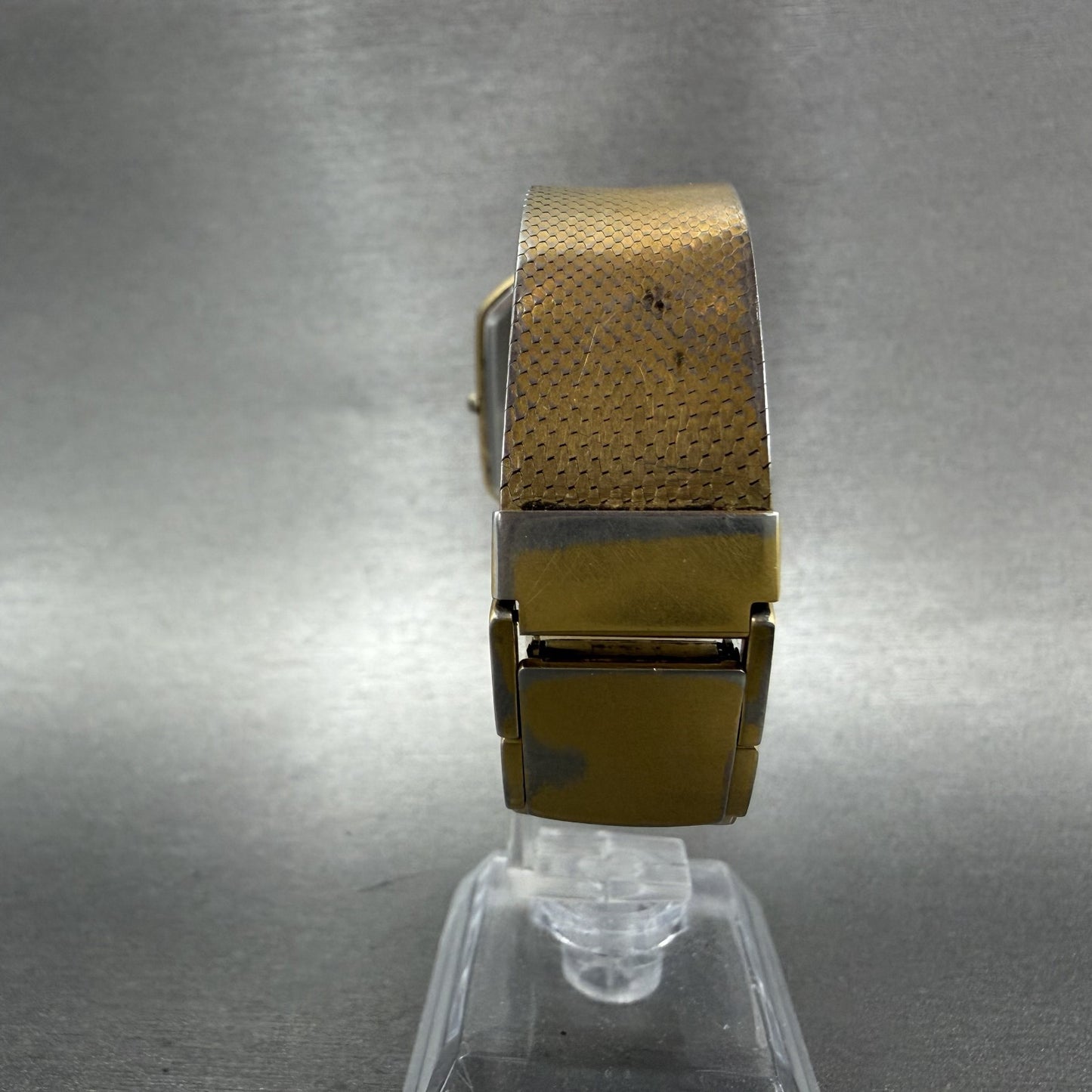 Seiko Lassale Tank Watch Men 30mm Silver Dial Gold Tone 60205929 New Battery7