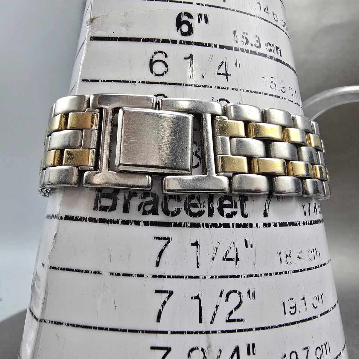 Seiko Avenue Watch Men 32 White Dial Two Tone Round 7N01-626A Bracelet PARTS11