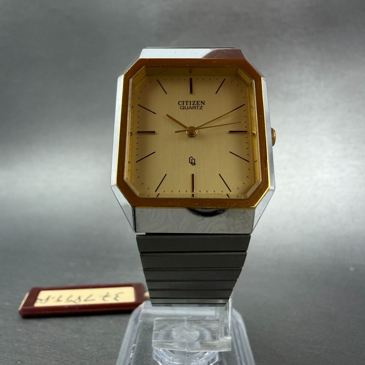 Citizen CQ Watch 26mm Champagne Dial Two Tone Octagon 4031 New Battery NOS5