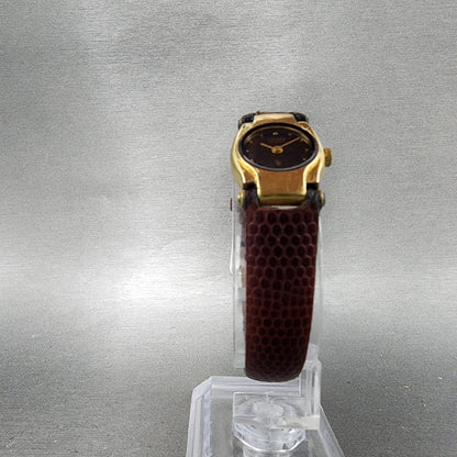 Citizen CQ Watch Women 17mm Black Dial Gold Tone Round 3220S10034 New Battery5