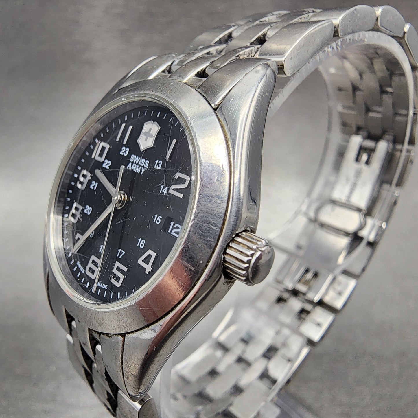 Victorinox Swiss Army Alliance Watch Women 28mm Black Dial Steel 24657 PARTS3