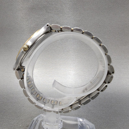 Longines Conquest Watch Men 33mm Blue Dial Two Tone Date Round 4020 New Batt7
