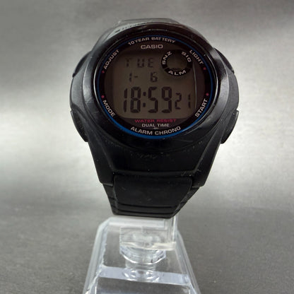Casio F-200 Watch Men 40mm Digital Black Tone Alarm Chrono Round Works Dual Time5