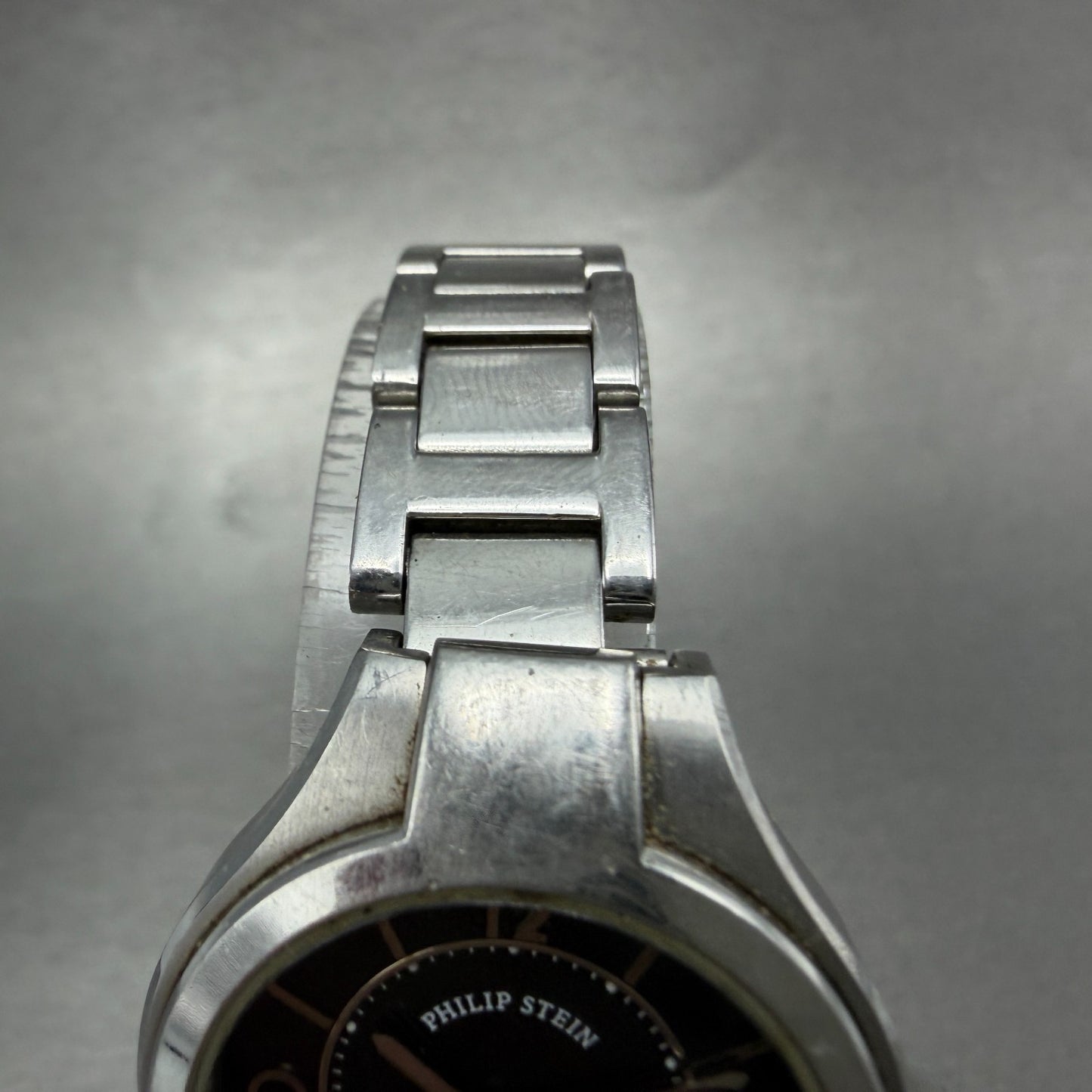 Philip Stein Watch Women 28mm Black Dial Silver Tone Small Seconds New Battery5
