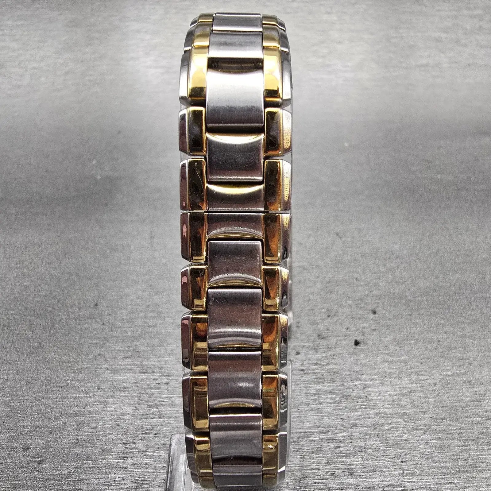 Bulova Tank Watch Women 22mm MOP Dial Two Tone Rectangle 98L157 New Battery7