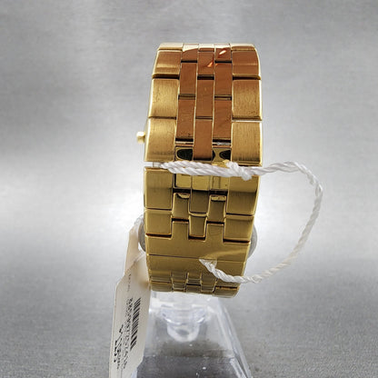 Movado Museum Watch Men 40mm Black Dial Gold Tone Round Bracelet Swiss 06072038