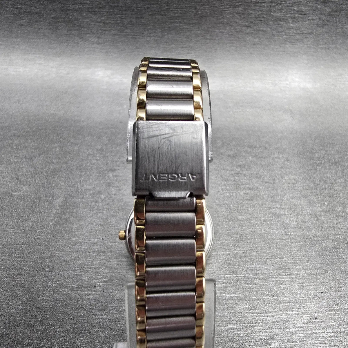 Casio Argent Moon Phase Watch Women 26mm White Dial Two Tone Date LTW-70M NewBat7