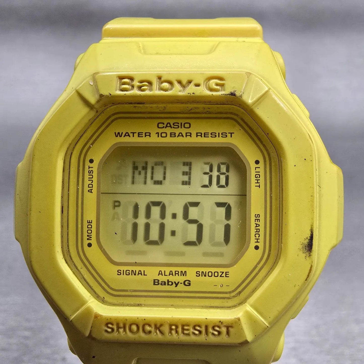 Casio Baby-G BG-5602 Watch Women 40mm Yellow Chronograph Alarm New Battery1