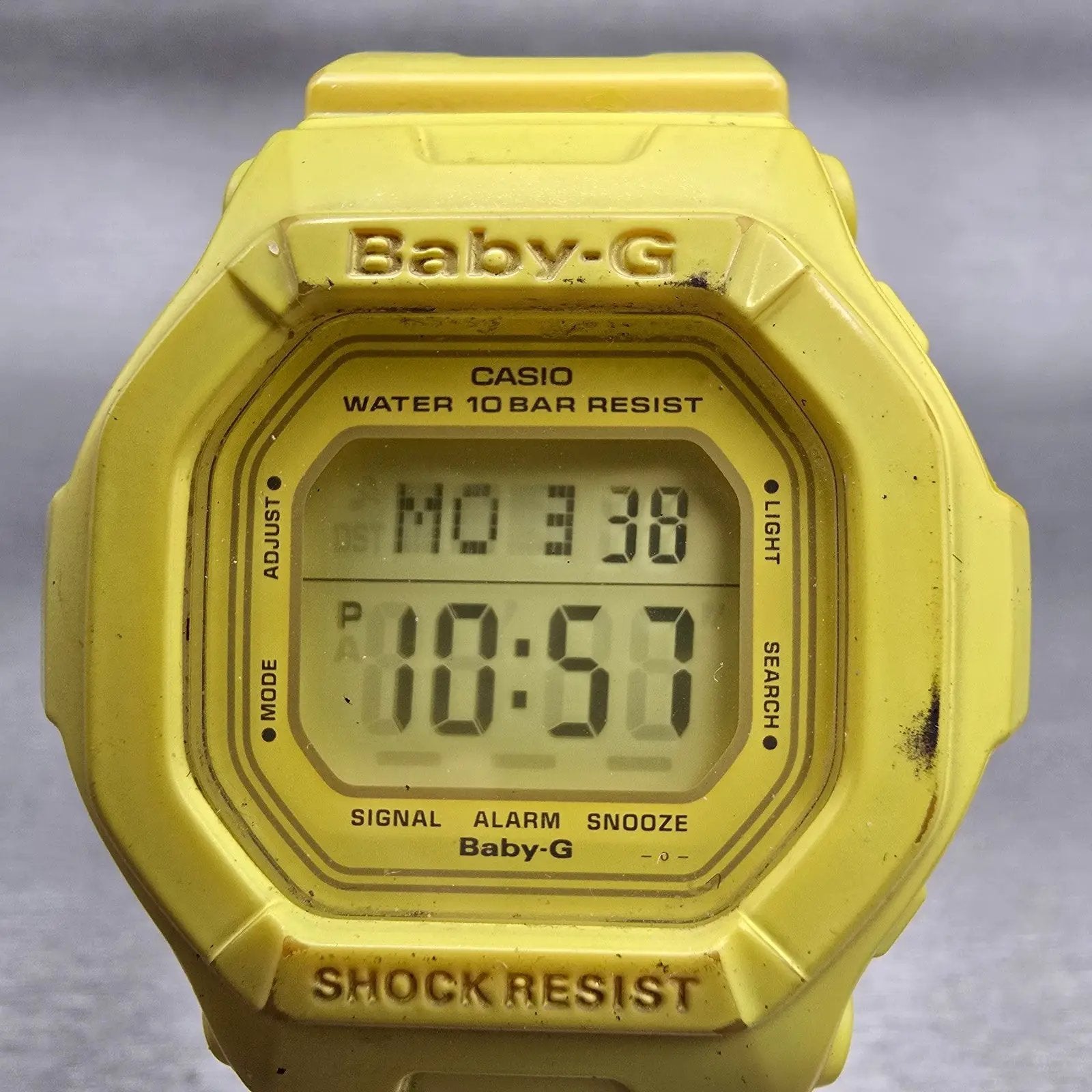 Casio Baby-G BG-5602 Watch Women 40mm Yellow Chronograph Alarm New Battery1