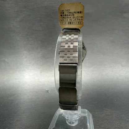 Seiko Watch Women 25mm Green Dial Silver Tone Daydate 7903-0030 New Battery7