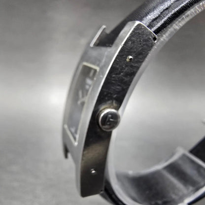 Tissot Tank Watch Women 20mm Black Dial Silver Tone Rectangle L614 New Battery3