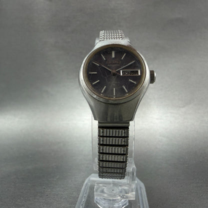 Seiko Automatic Watch Women 24mm Gray Dial Silver Tone Daydate 2706-0110 Runs5