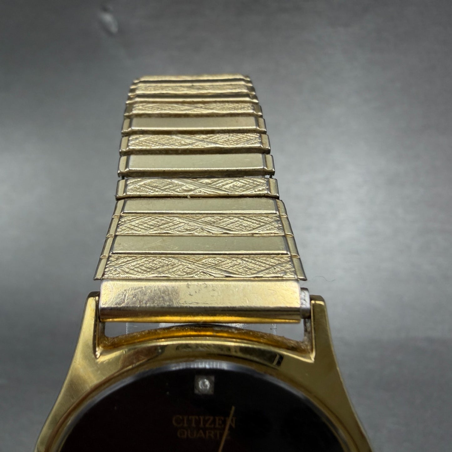 Citizen CQ Watch Men 32mm Black Dial Gold Tone Round 6031-K02716 New battery4