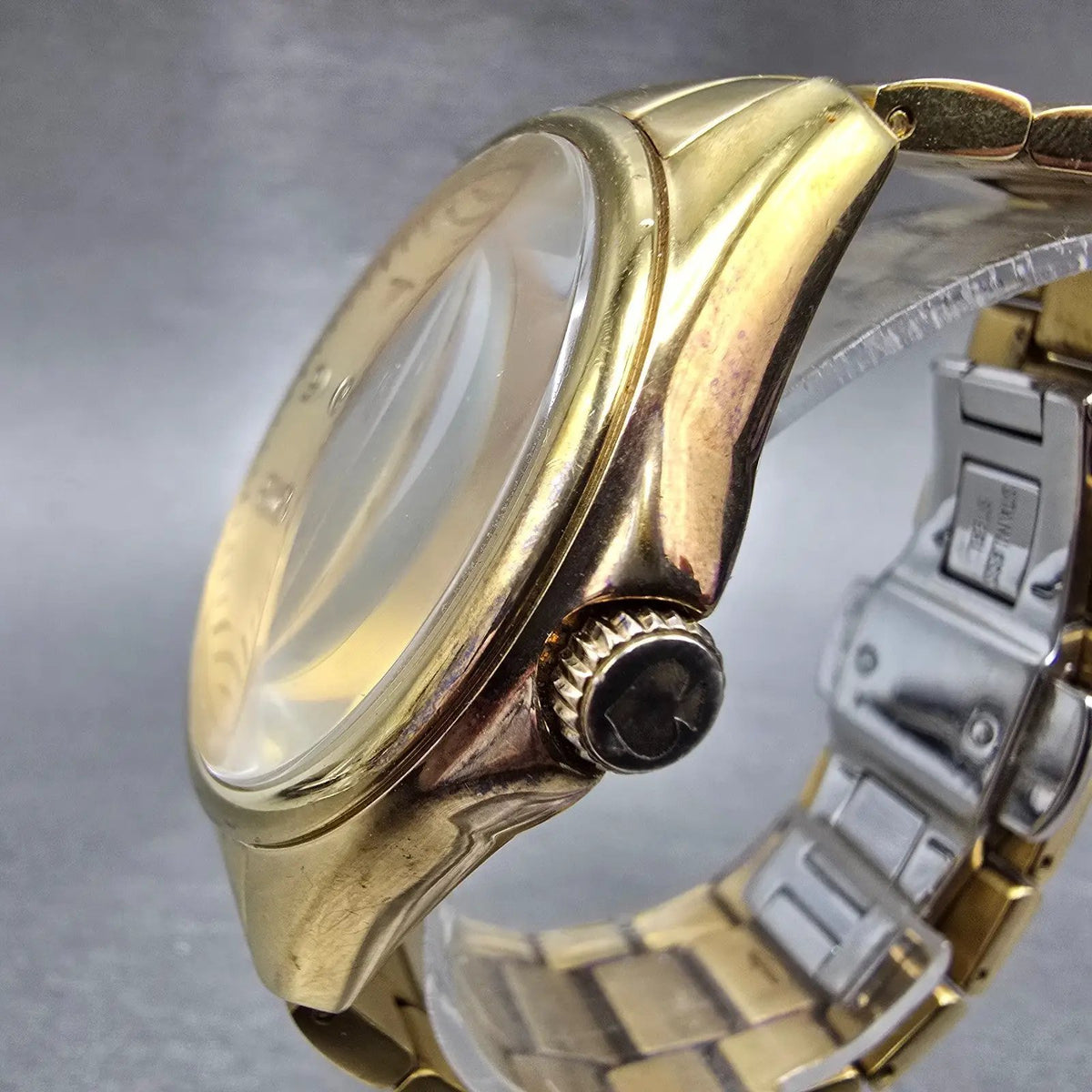 Kate Spade Seaport Watch Women 38mm Gold Dial Gold Tone Round 0030 New Battery2