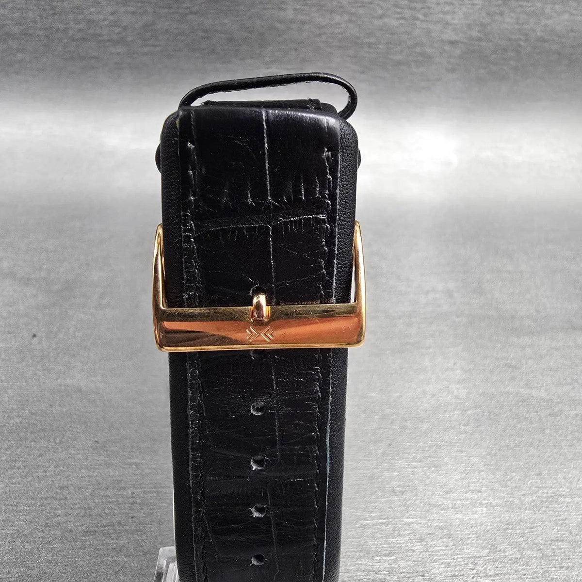 Skagen Watch Men 33mm Black Dial Rose Gold Date Rectangle 984LRLB New Battery7