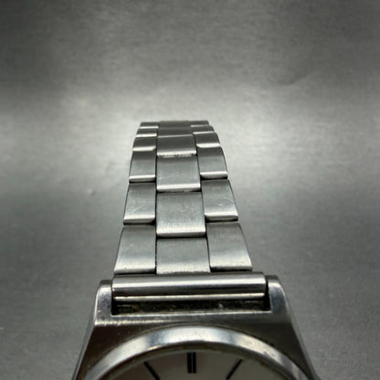 Seiko ALBA Watch Men 35mm Silver Dial Silver Tone Daydate V743-8A10 New Battery94