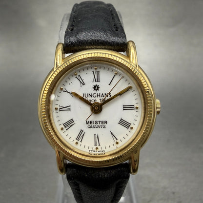 Junghans Meister Watch Women 22mm White Dial Gold Tone Round JE-111L PARTS0