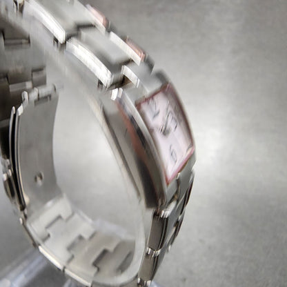 Seiko Wired Tank Watch Women 16mm White Dial Silver Tone 1n01-0fe0 New Battery