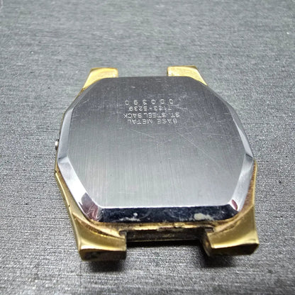 Seiko Watch Case Gold Tone Rectangle 7123-5239 31mm Vintage9