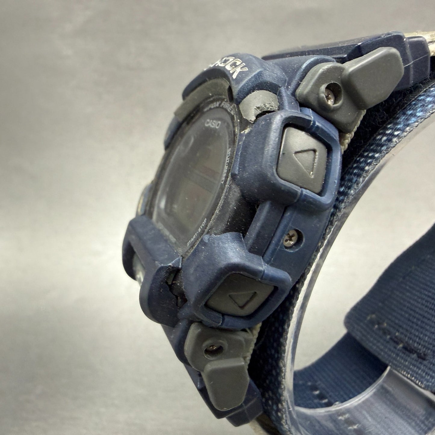 Casio G-Shock DW-003 Watch Men 44mmDigital Blue Gray Case Alarm Chrono New batt2