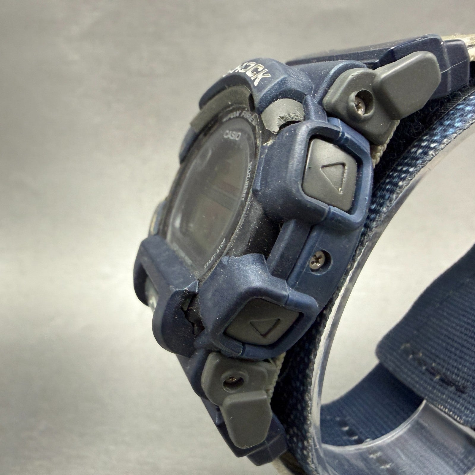Casio G-Shock DW-003 Watch Men 44mmDigital Blue Gray Case Alarm Chrono New batt2