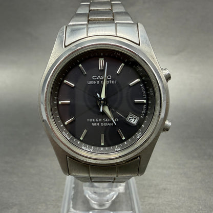 Casio LWQ-110DJ Watch Women 35mm Gray Dial Steel Date Solar Round Runs0