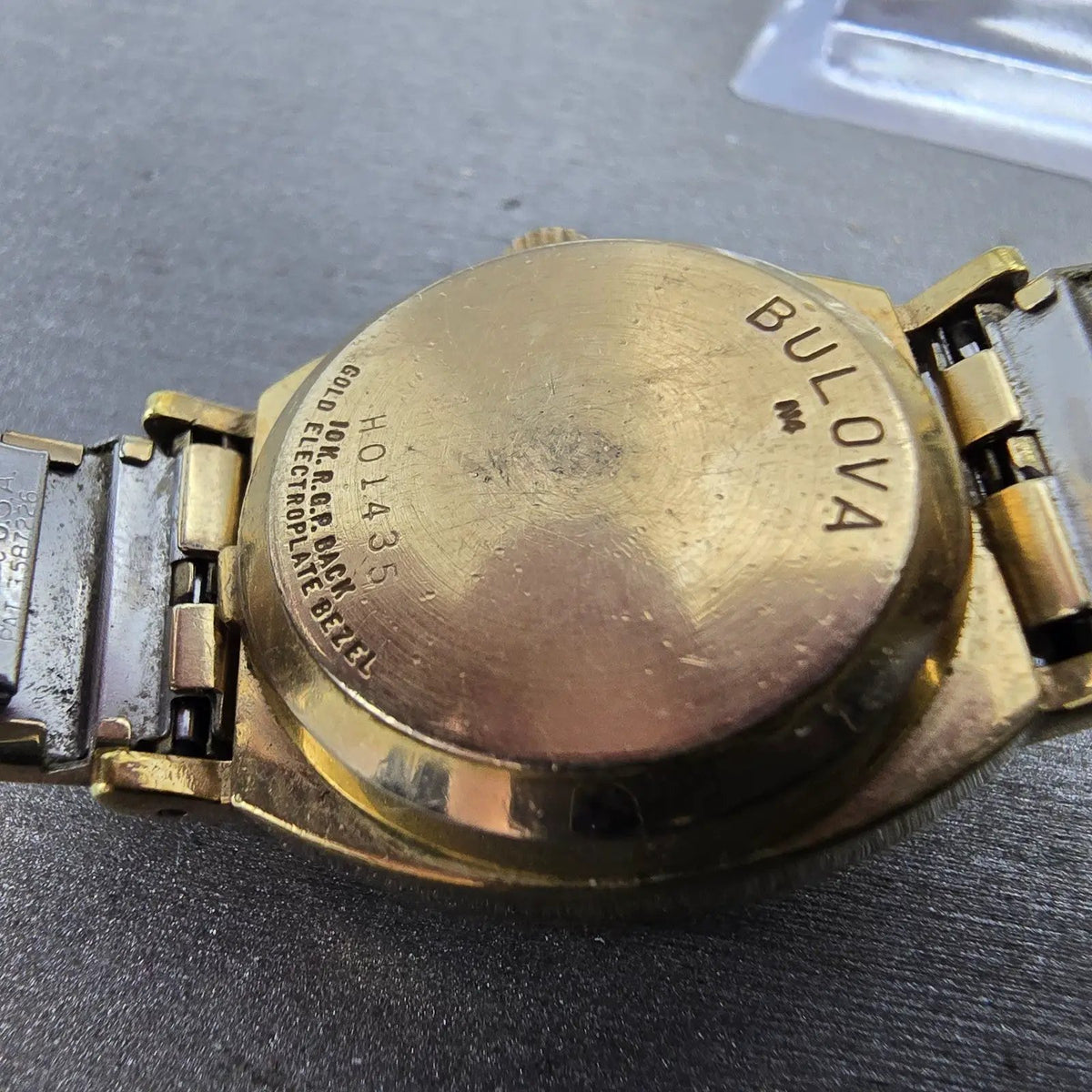 Bulova Accutron Watch Women 23mm Gold Dial 10K Gold Plated Rectangle New Battery9