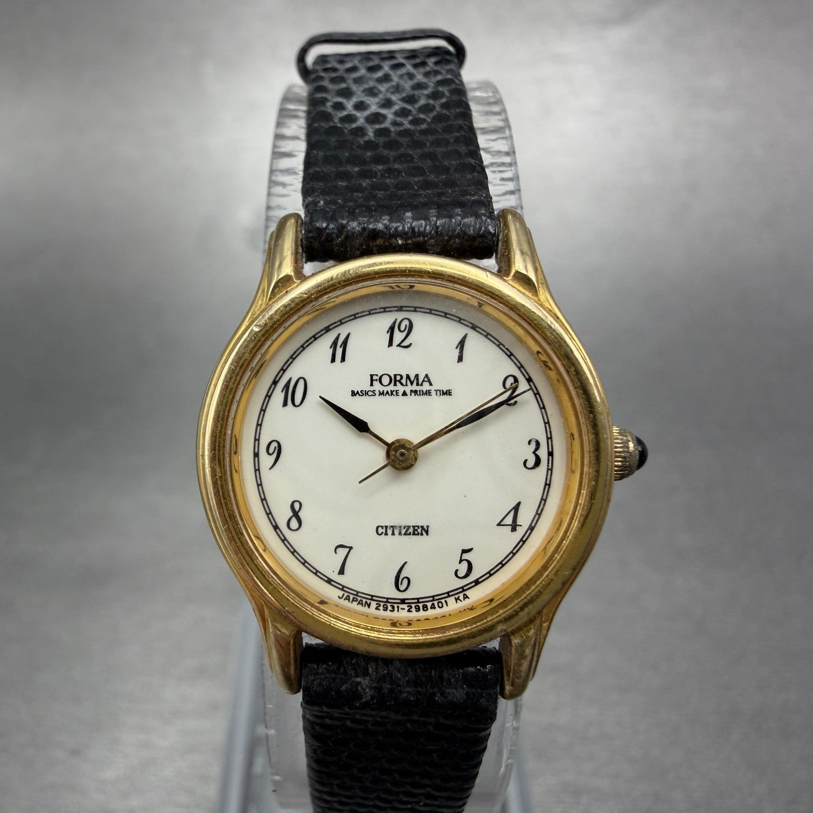 Citizen Forma Watch Women 21mm White Dial Gold Tone Round 2931-295323 NewBattery0