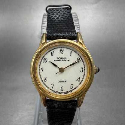 Citizen Forma Watch Women 21mm White Dial Gold Tone Round 2931-295323 NewBattery0