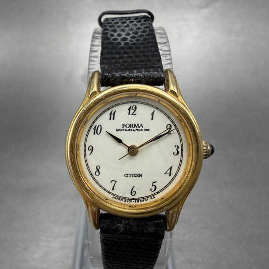 Citizen Forma Watch Women 21mm White Dial Gold Tone Round 2931-295323 NewBattery0
