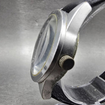 Timex Perpetual Calendar Watch Men 37mm Black Dial Silver Tone Daydate New BattL2