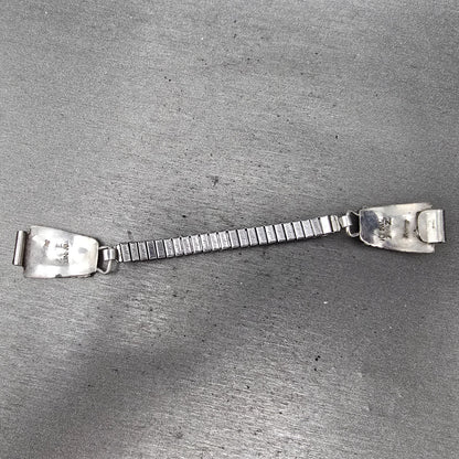 Navajo Sterling Silver Watch Band Tips 11mm Turquoise Coral Arrow Pattern Women7