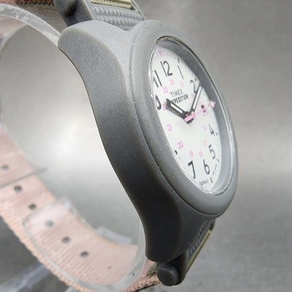 Timex Expedition Camper Watch Women White Dial Gray Date Round T42591 New Batt3