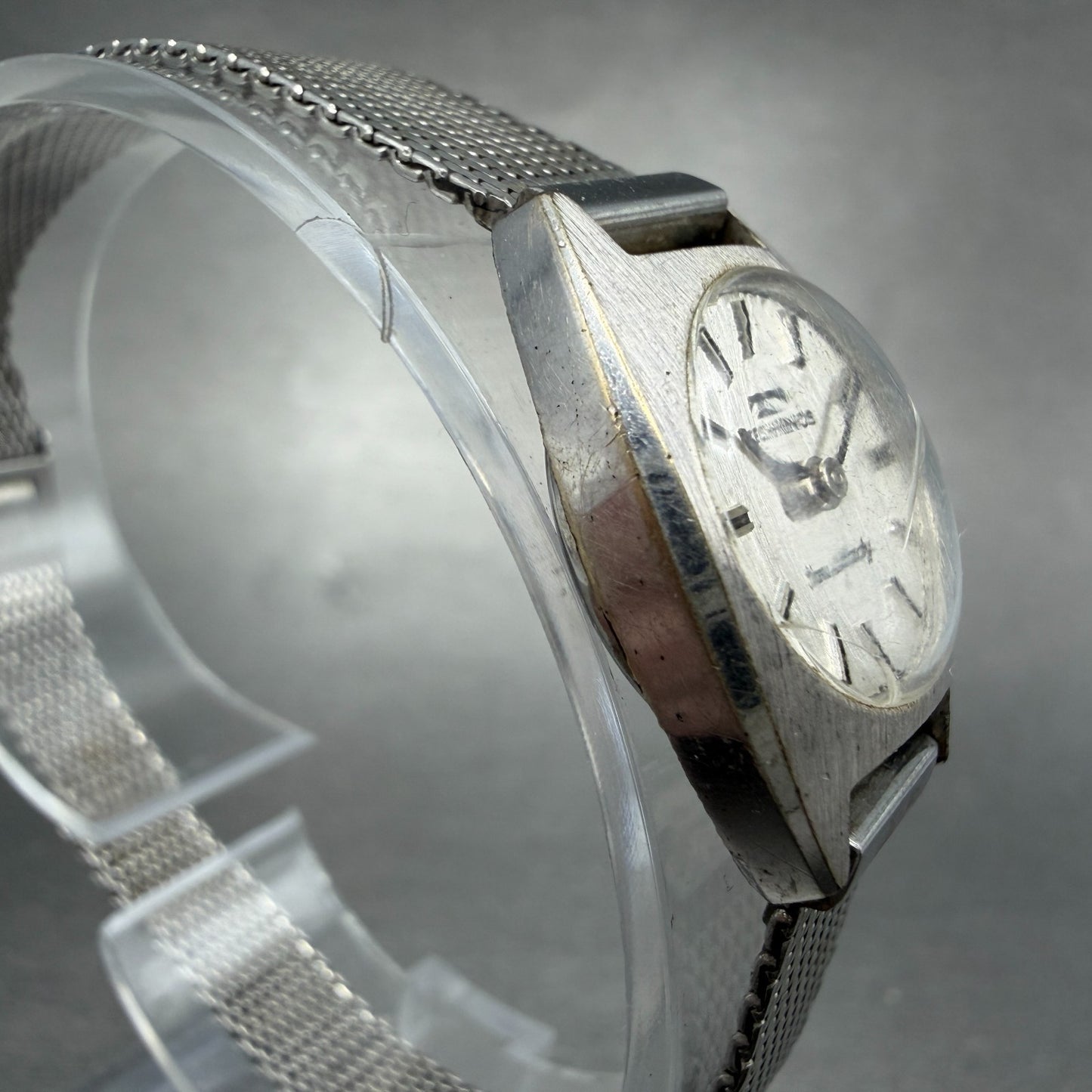 Technos Star lady Watch Women 19mm Silver Dial Steel Manual Wind Mesh Manual3