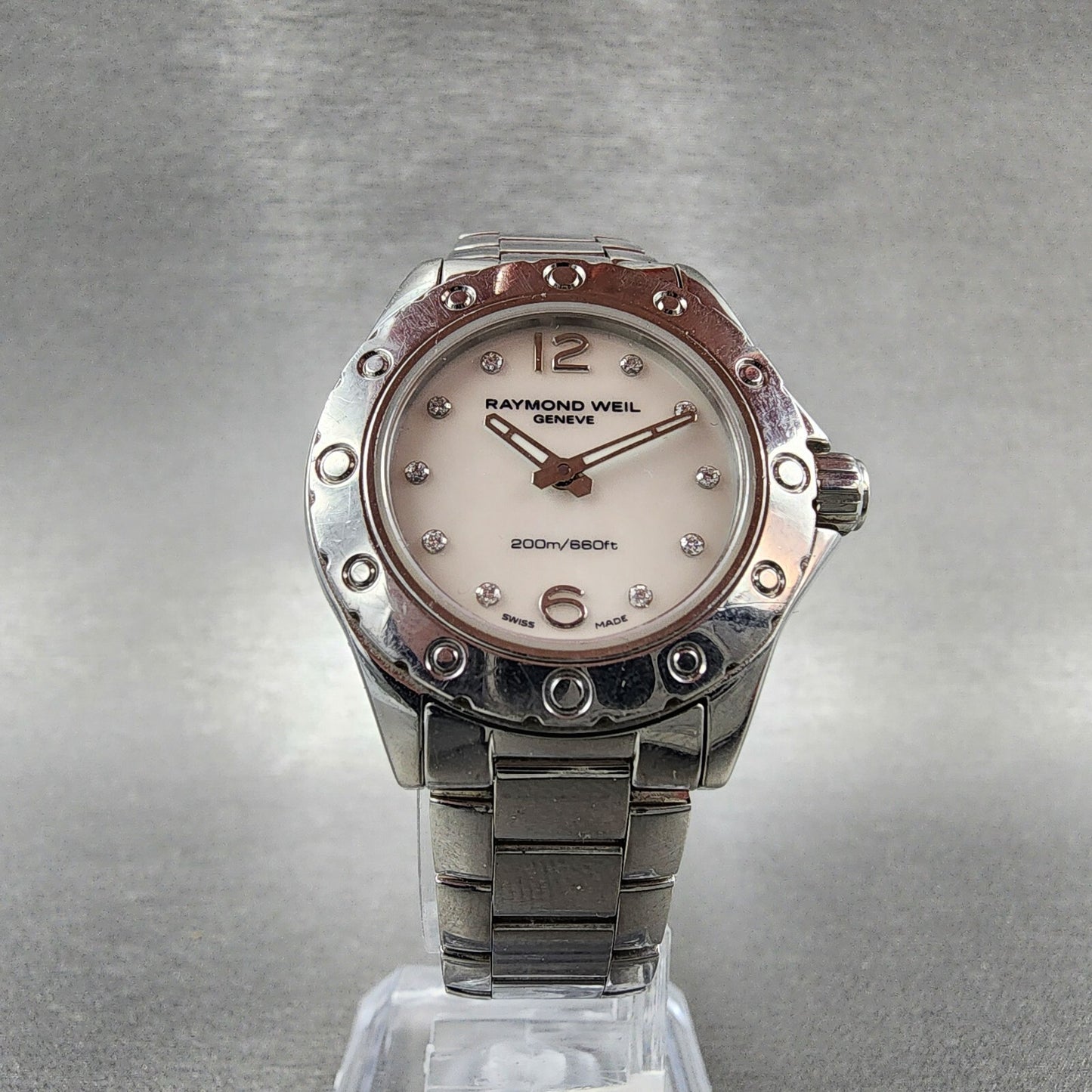 Raymond Weil Spirit Watch Women 29mm MOP Dial Diamond Accents 3170 New Battery5