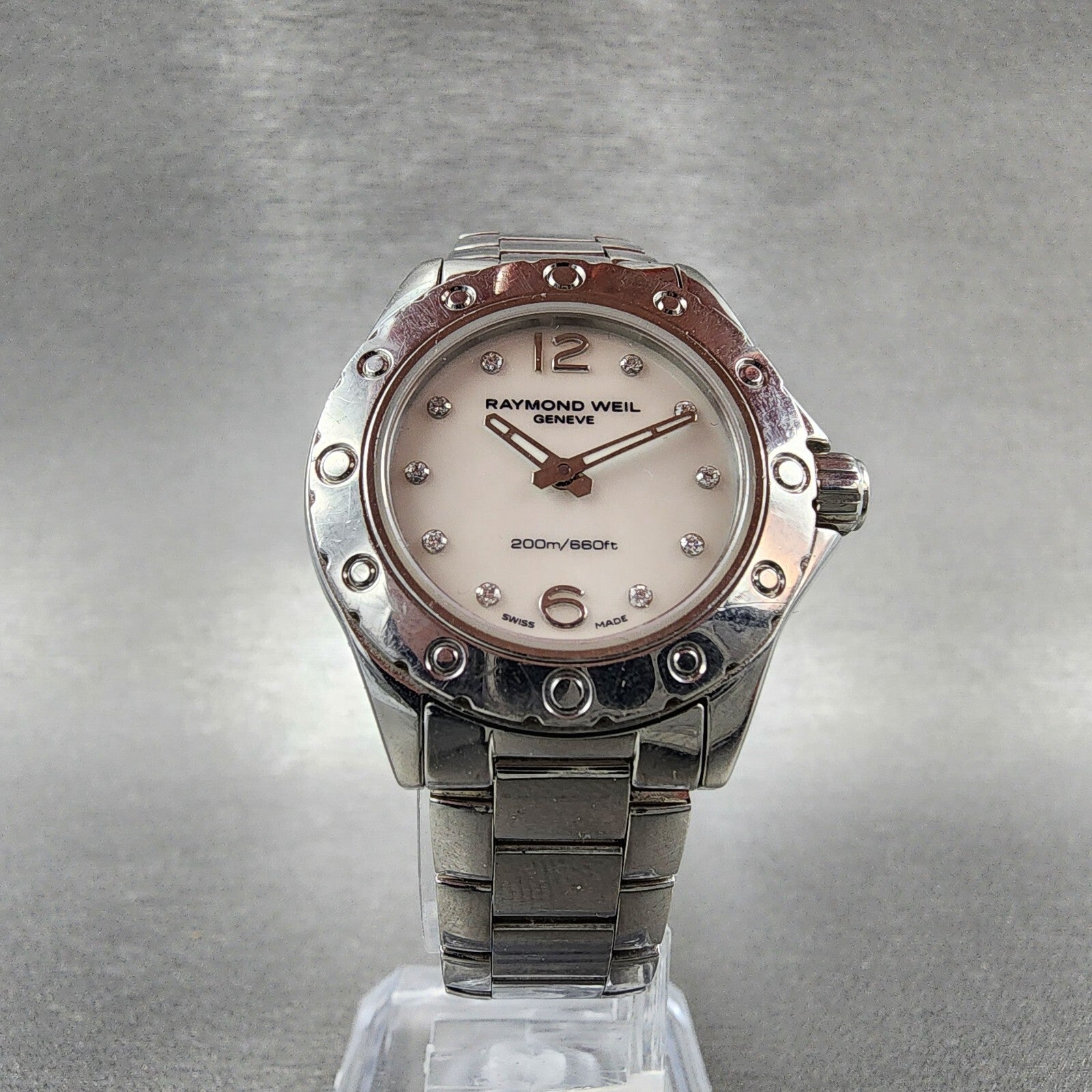 Raymond Weil Spirit Watch Women 29mm MOP Dial Diamond Accents 3170 New Battery5