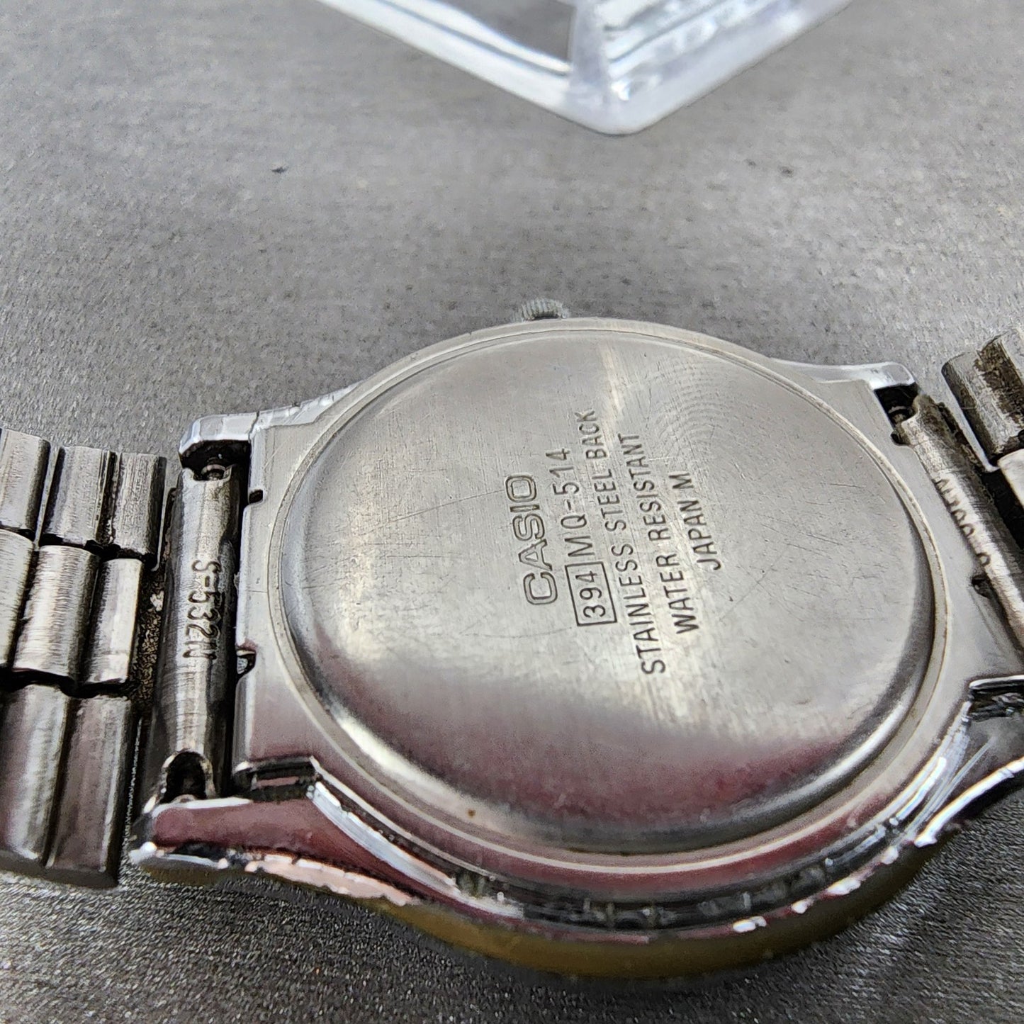 Casio MQ514 Watch Men 33mm Silver Dial Silver Tone Round New Battery9