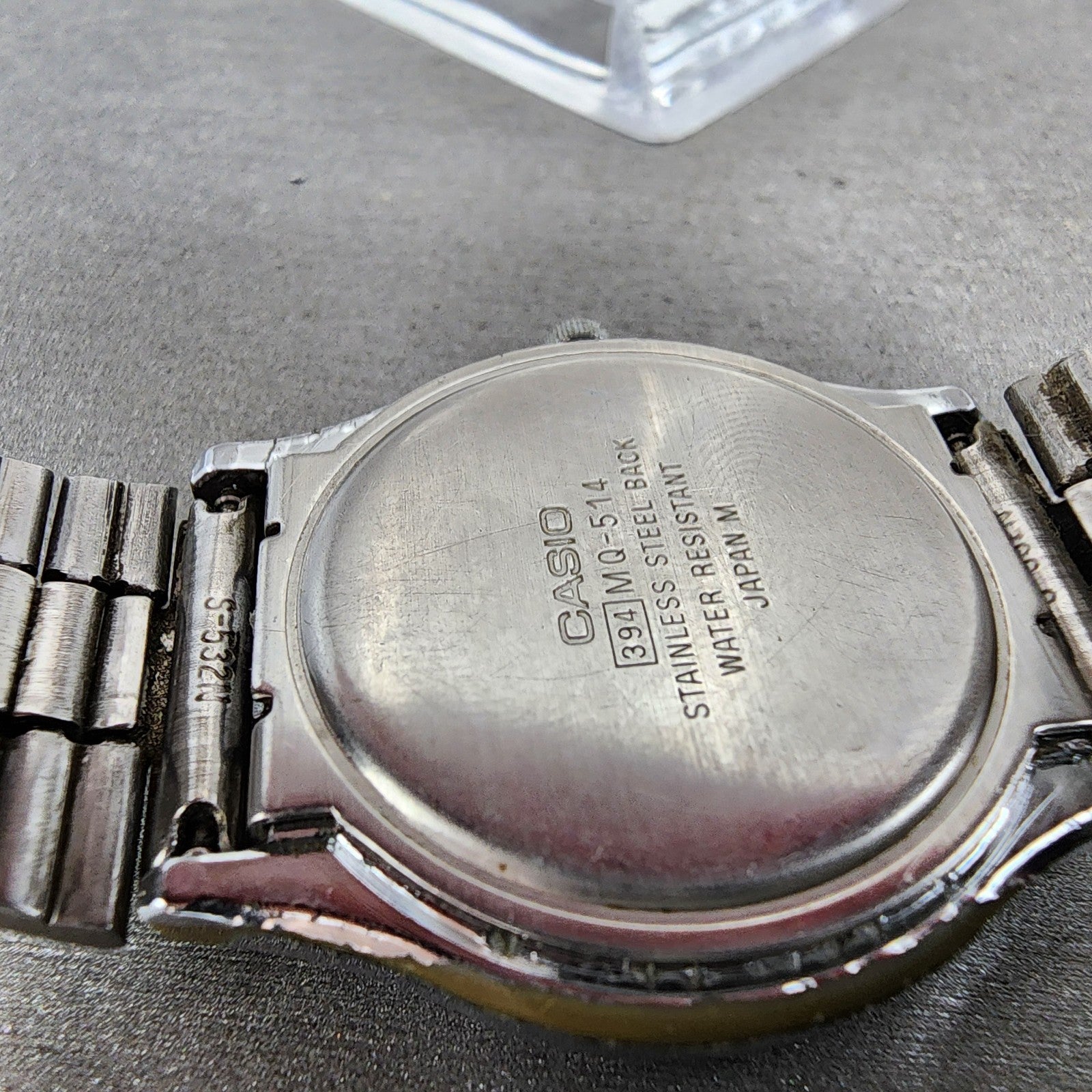 Casio MQ514 Watch Men 33mm Silver Dial Silver Tone Round New Battery9