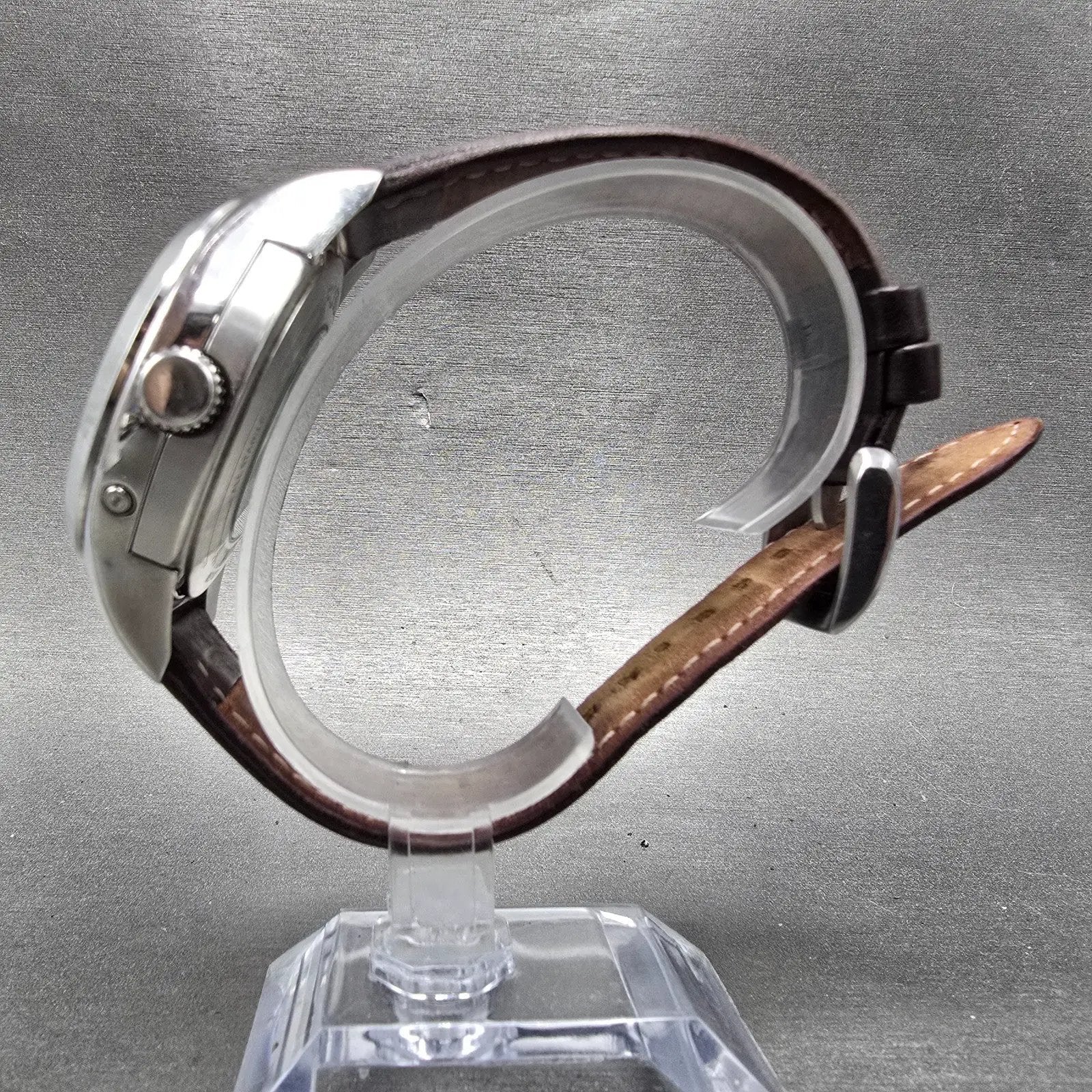 Fossil Automatic Watch Men 45mm Brown Dial Steel Triple Calendar ME1031 Runs6