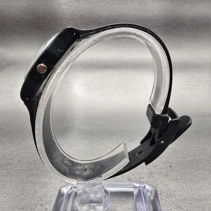 Swatch Lady Chelsea Watch Women 25mm Black Dial Black Tone Round LB112 New Batt6