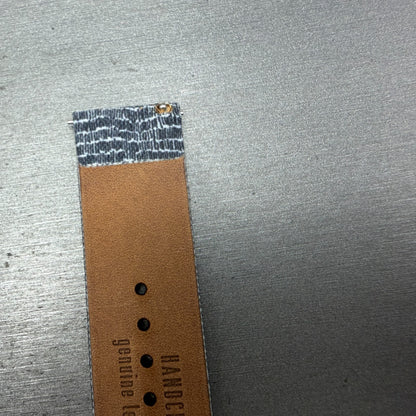Lilienthal berlin Leather Watch band 20mm Blue White Two Piece4