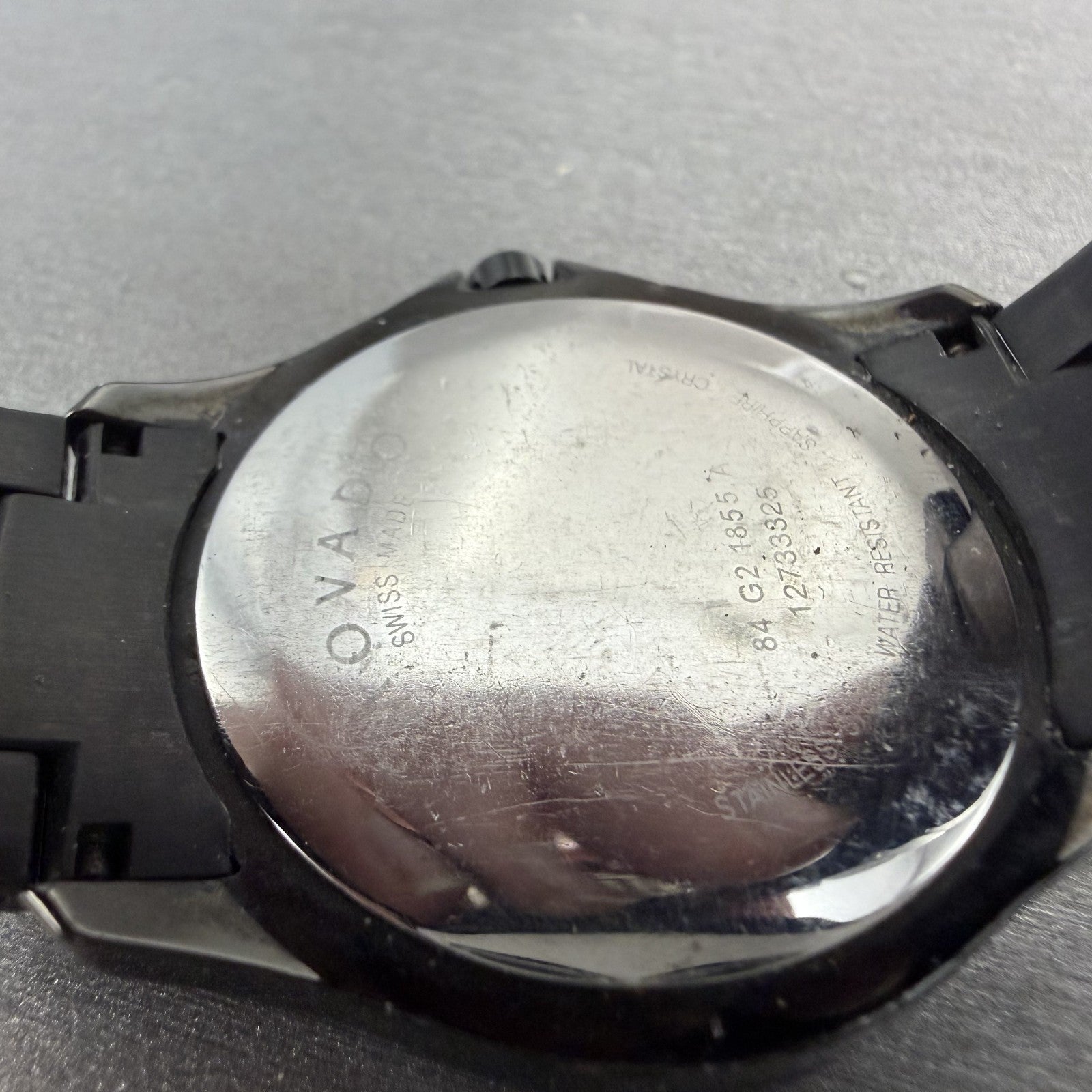 Movado Museum Watch Men 38mm Black Dial Black Tone Round 84 G2 1855 New Battery9