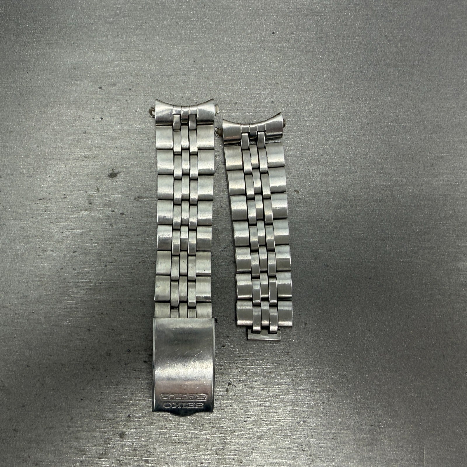 Seiko 5 Actus Bracelet 18mm Silver Tone Stainless Steel XAA047 Vintage0
