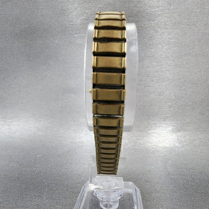 Seiko Watch Women 21mm Gold Dial Gold Tone Round 2C200369 New Battery Vintage7