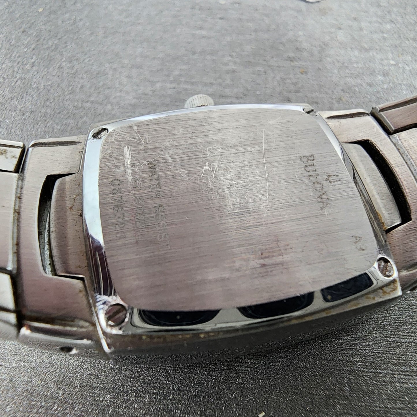 Bulova Tank Watch Women 22mm Black Dial Silver Tone Diamond 96P15 New Battery9