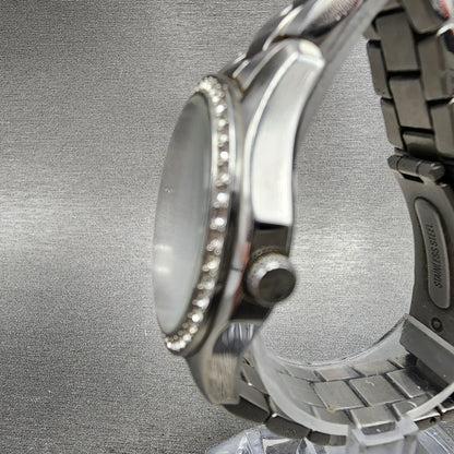 Bulova Watch Women 35mm MOP Dial Silver Tone Daydate Round 96N111 New Battery2
