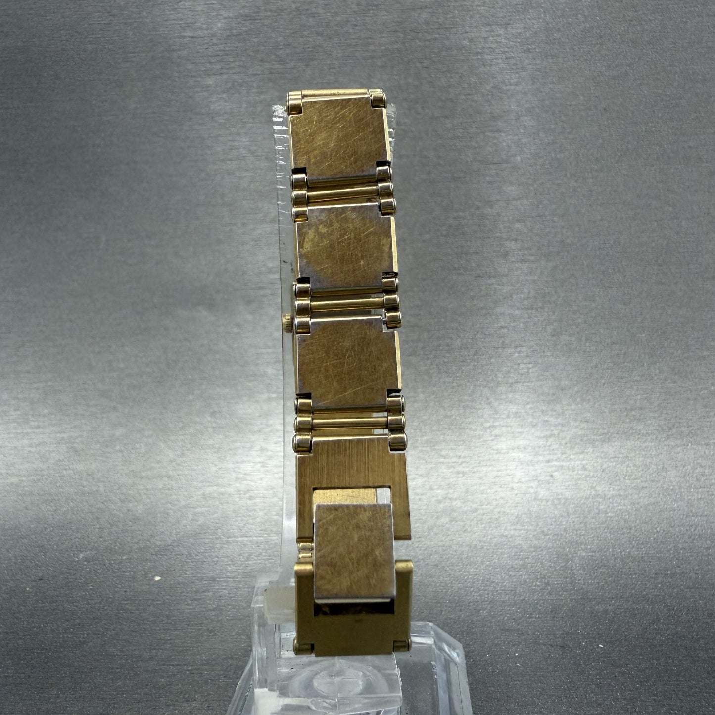 Seiko Watch Women 13mm Champagne Dial Gold Tone Square 1E205209 New Battery7